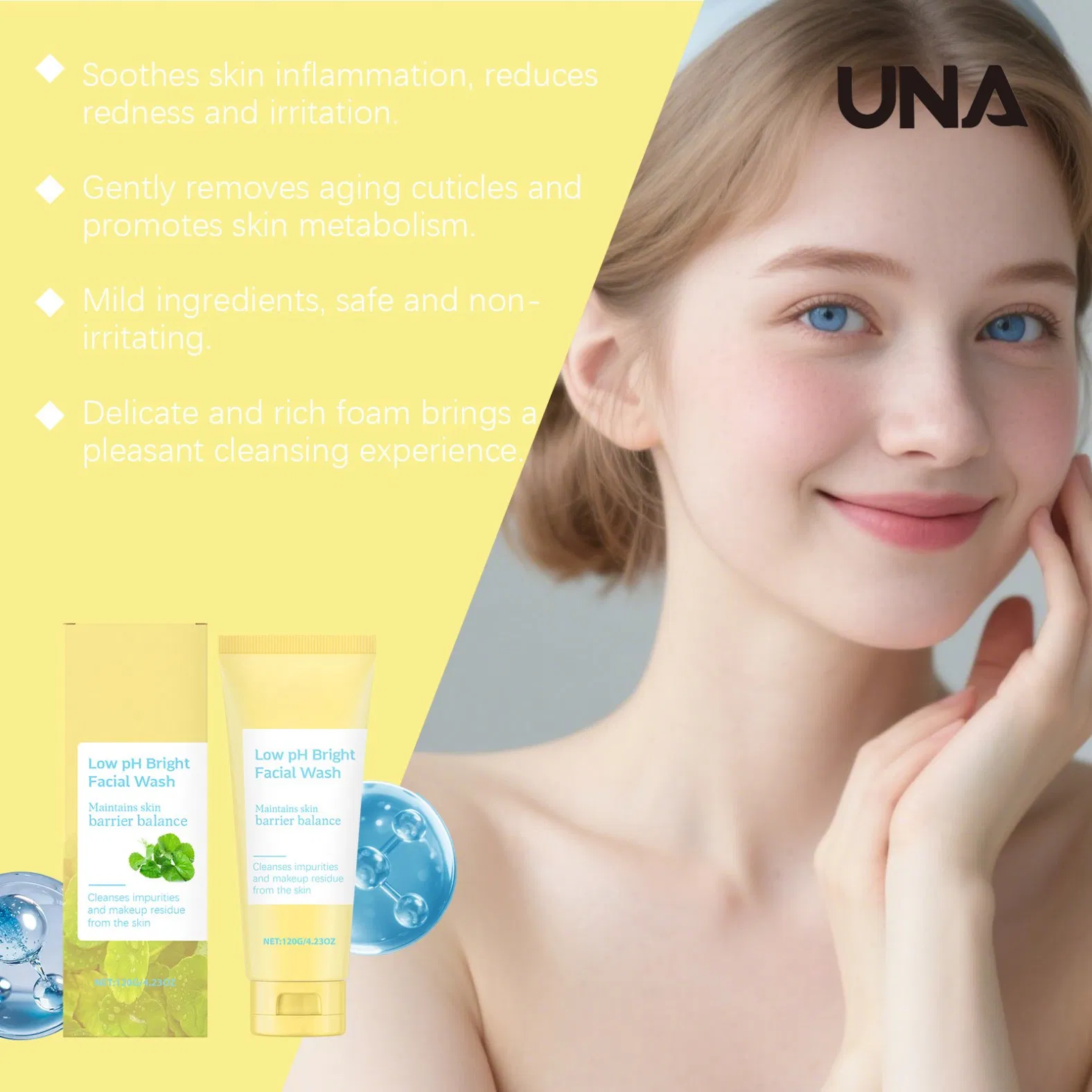 Leite de Limpeza Renovador da Pele - Infundido com Centella Asiatica, Suave e Hidratante, Refrescante e Não Apertado, Ilumina e Amacia a Pele