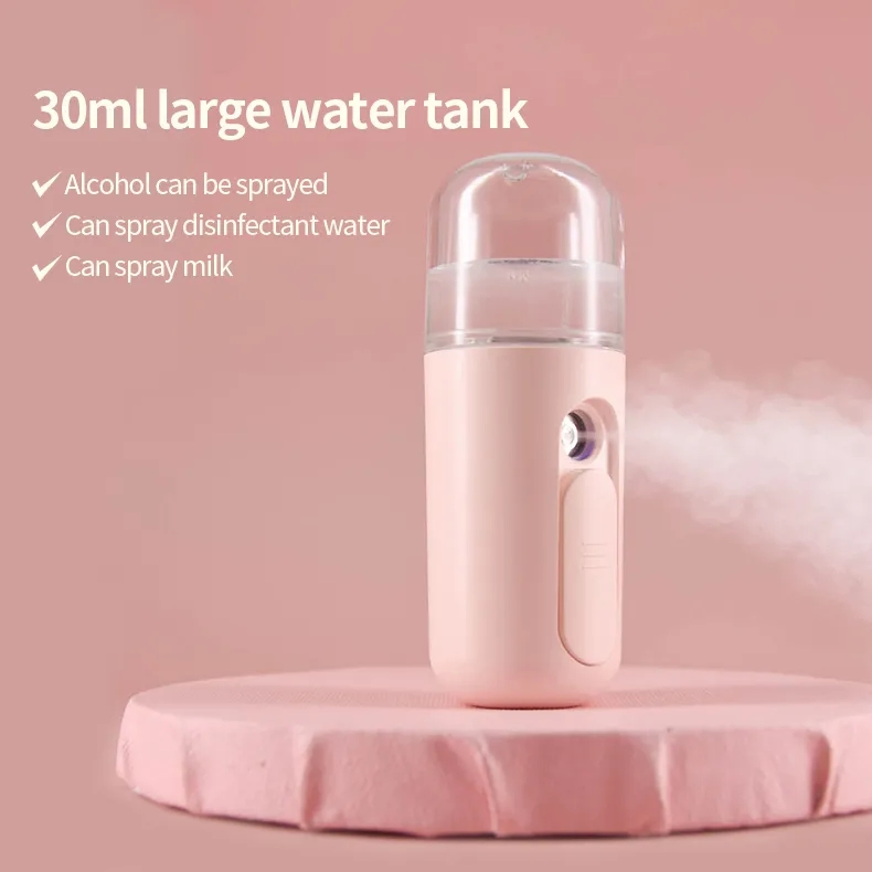 Spray Mini Portátil Personalizado USB Hidratante para Limpeza Profunda da Pele Pulverizador de Névoa Nano Instrumento Facial Injetor de Oxigênio