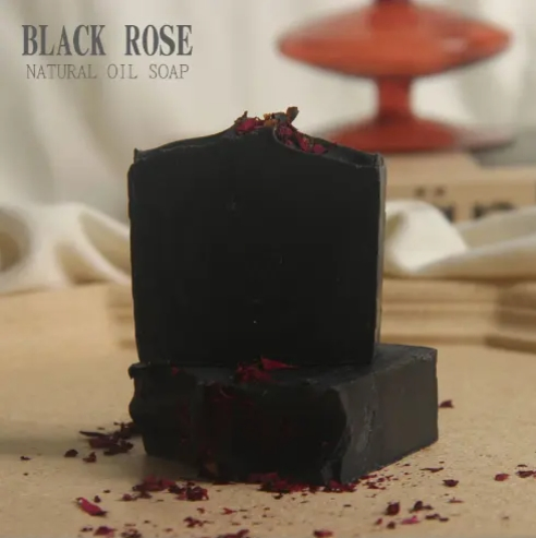 Sabonete Artesanal de Óleo Essencial Natural - Barra de Cuidados com Leite de Cabra, Mel e Rosa Nourishing