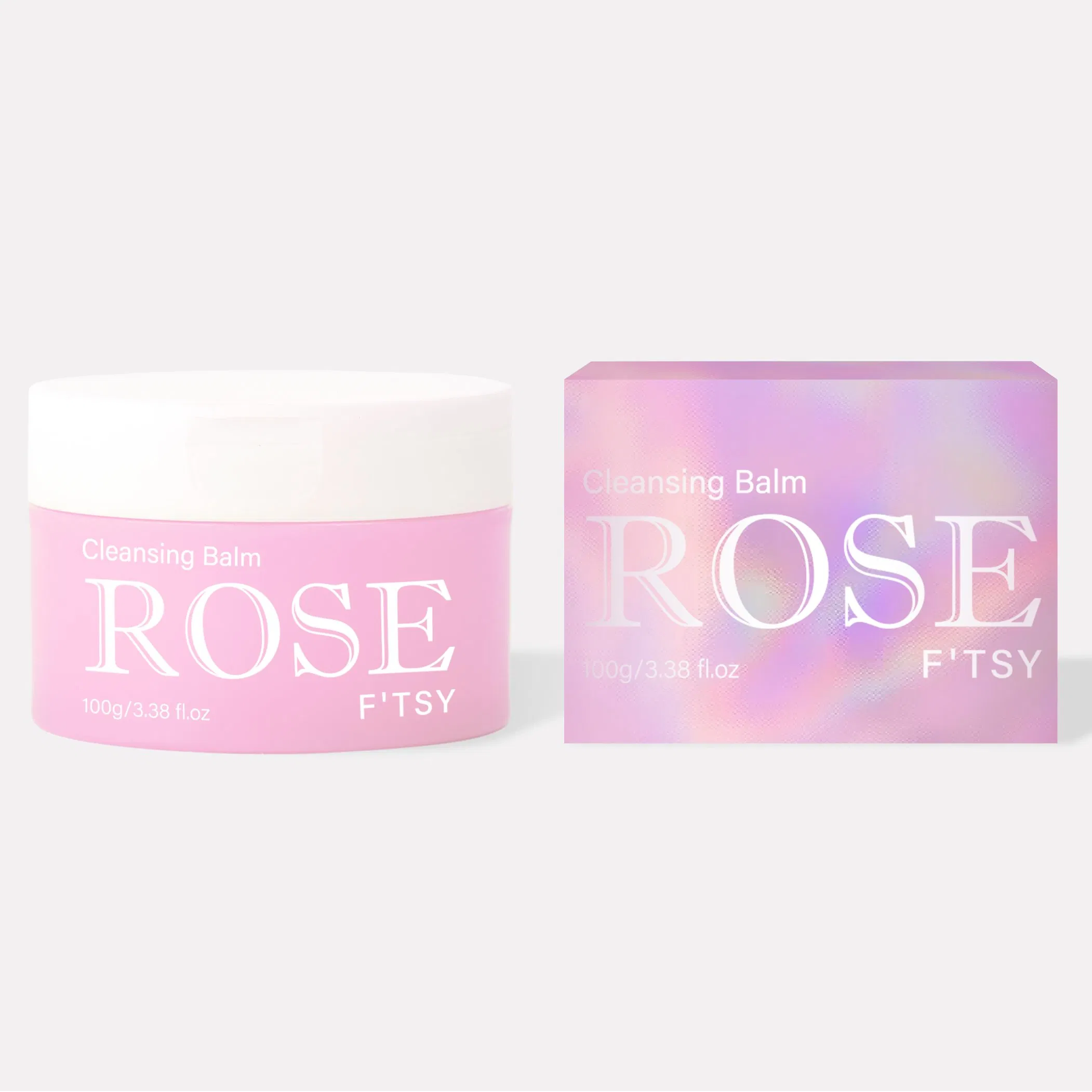 Bálsamo de Limpeza Rosa de Marca Própria Remoção Rápida de Maquiagem Bálsamo Facial Nutritivo de Limpeza