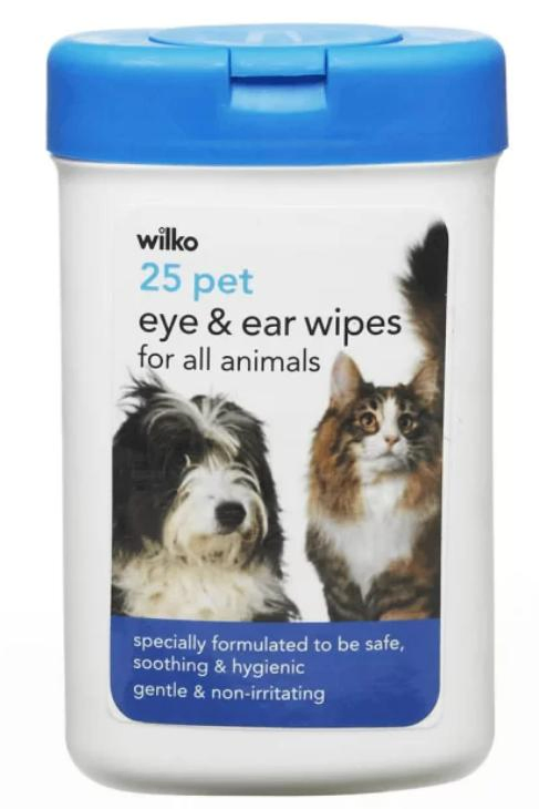 Toalhetes Úmidos para Animais de Estimação Sem Fragrância, Remove Manchas de Lacrimejamento, Infundidos com Aloe Vera, Limpeza Suave para Olhos, Orelhas e Corpo