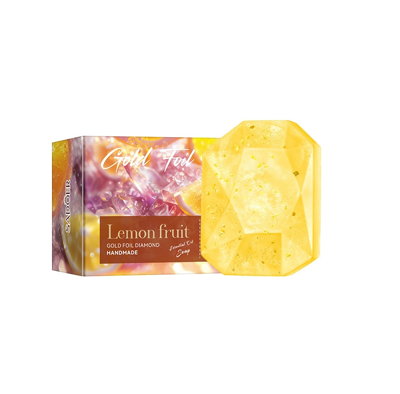 Produtos de Limpeza para a Pele de Frutas Atacadistas e Varejistas Online Limão 24K Sérum de Óleo Essencial Feito à Mão com Ouro Folheado e Sabonete de Diamante