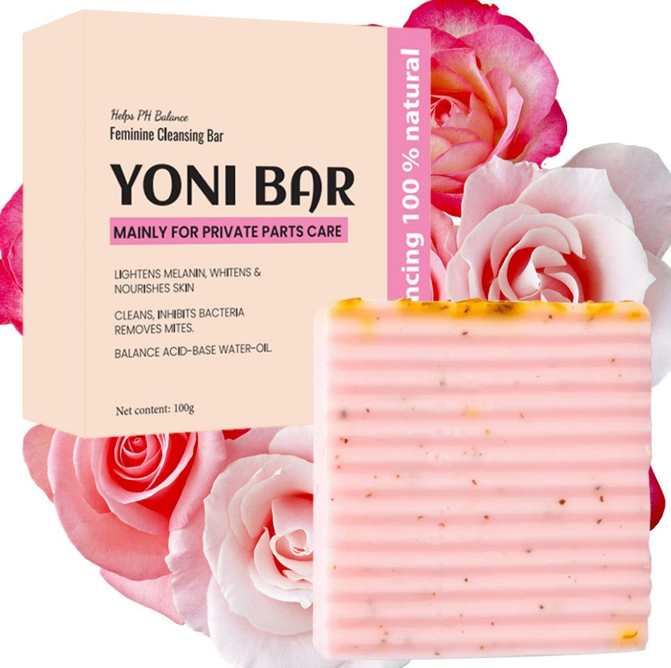 Venda por atacado e varejo online de sabonetes artesanais naturais de rosa Yoni, sabonete de limpeza equilibrado em pH para mulheres, sabonete em barra Yoni para eliminar odores