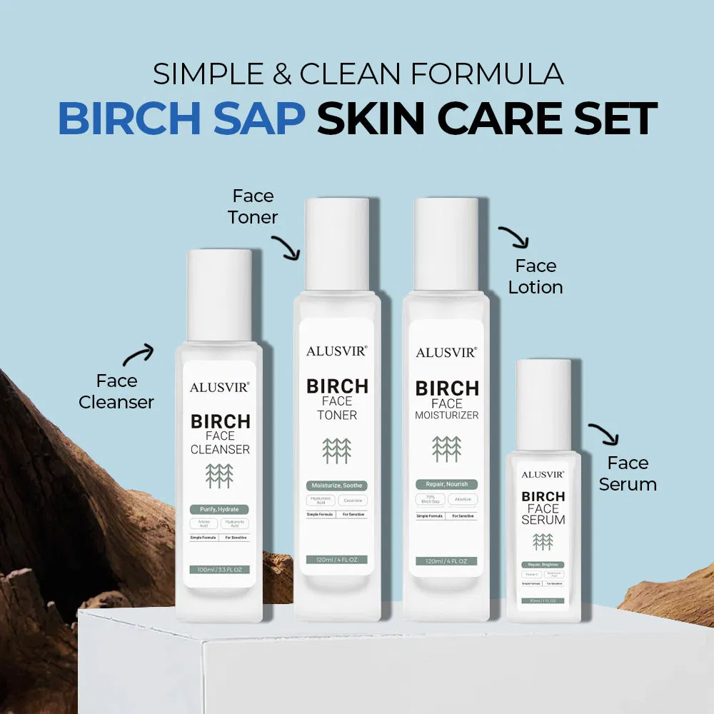 Fórmula de Leite de Limpeza Radiante de Seiva de Bétula Natural Cuidado Suave para Pele Sensível