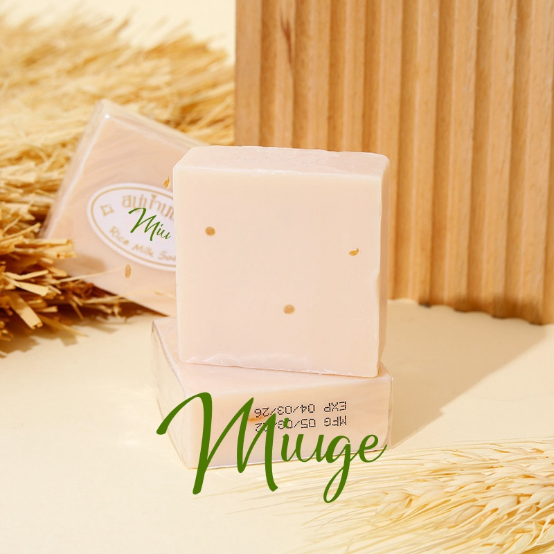 Miuge Rice Milk SOAP Bar original feito à mão Gluta colágeno para Rosto e corpo