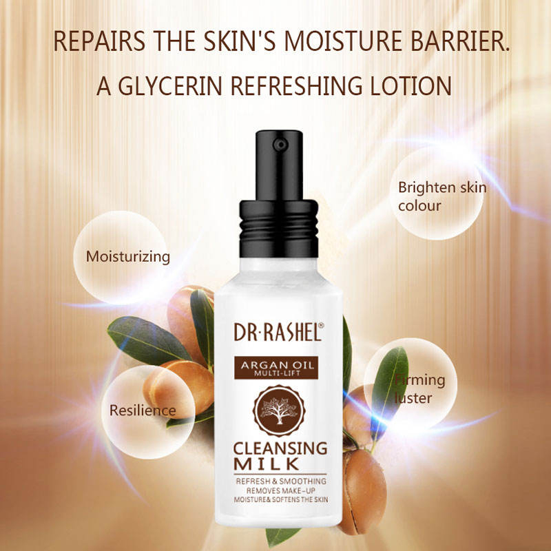 Leite de Limpeza Facial Anti-Idade com Óleo de Argan