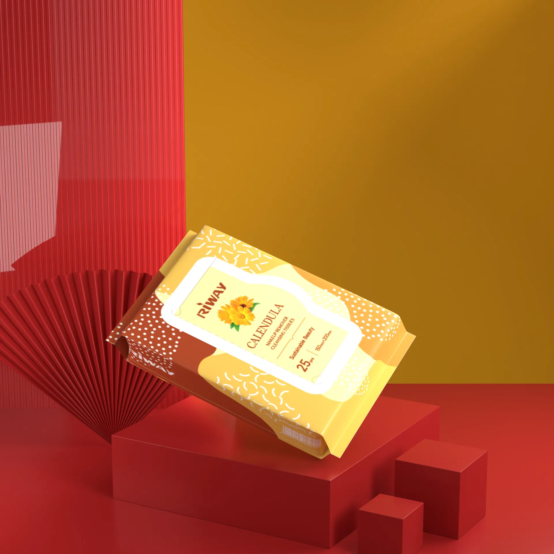 Lenço Umedecido Descartável para Remoção de Maquiagem Orgânico e Sem Óleo OEM Limpeza Rápida de Cosméticos
