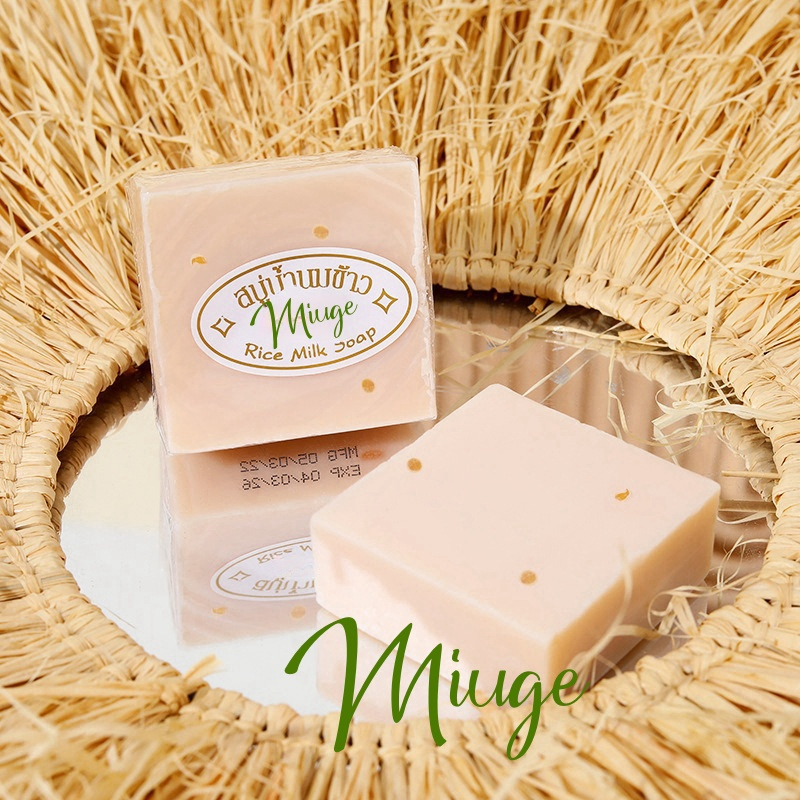 Suave esfoliante pele de suavização rosto artesanal lavagem corporal arroz de limpeza Sabão