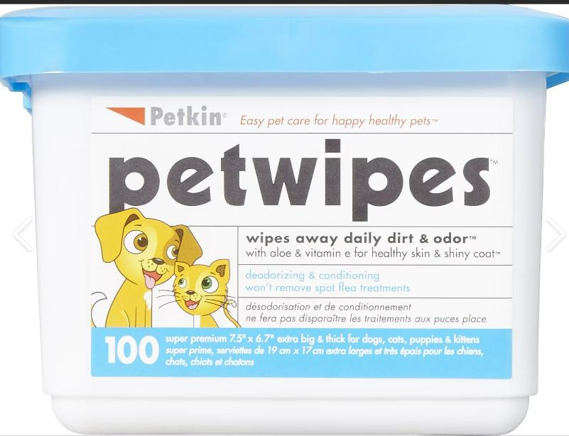 Toalhetes Úmidos para Animais de Estimação Sem Fragrância, Remove Manchas de Lacrimejamento, Infundidos com Aloe Vera, Limpeza Suave para Olhos, Orelhas e Corpo