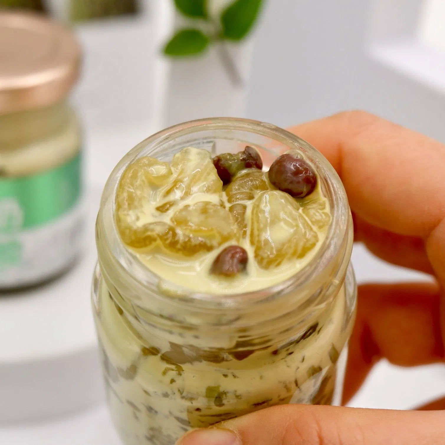 Leite de Bexiga de Peixe Infundido com Matcha para Bem-Estar Nutricional e Delicadeza