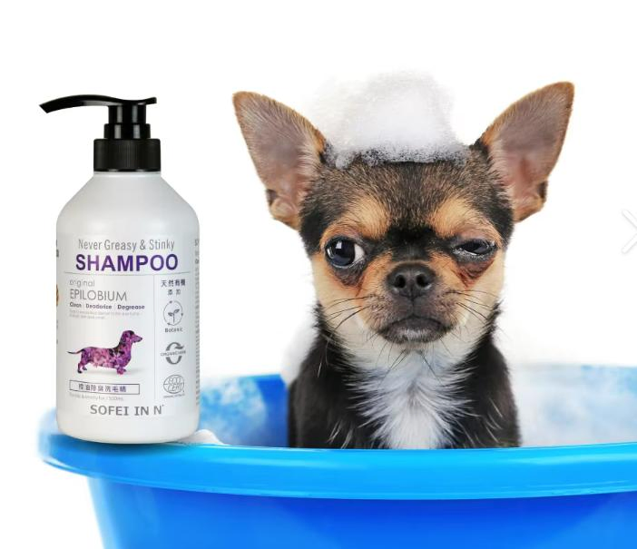Shampoo Natural Orgânico para Cães Ecológico Antimicrobiano Limpeza Suave Produto de Lavagem para Animais de Estimação