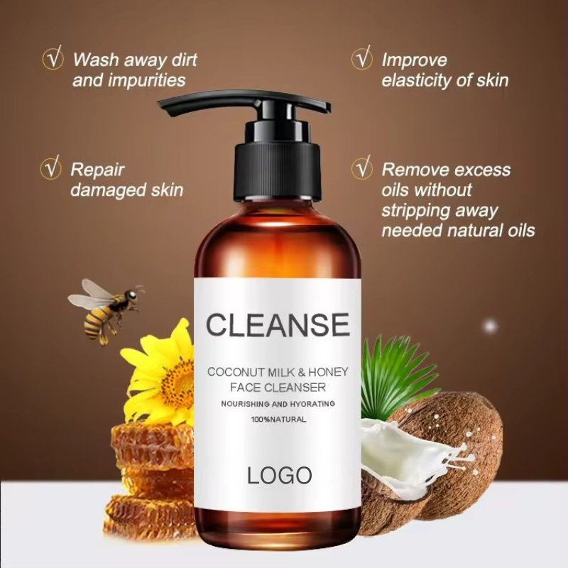 Limpeza Facial Natural Anti Envelhecimento com Aminoácidos, Antirrugas e Limpeza Profunda dos Poros para Todos os Tipos de Pele