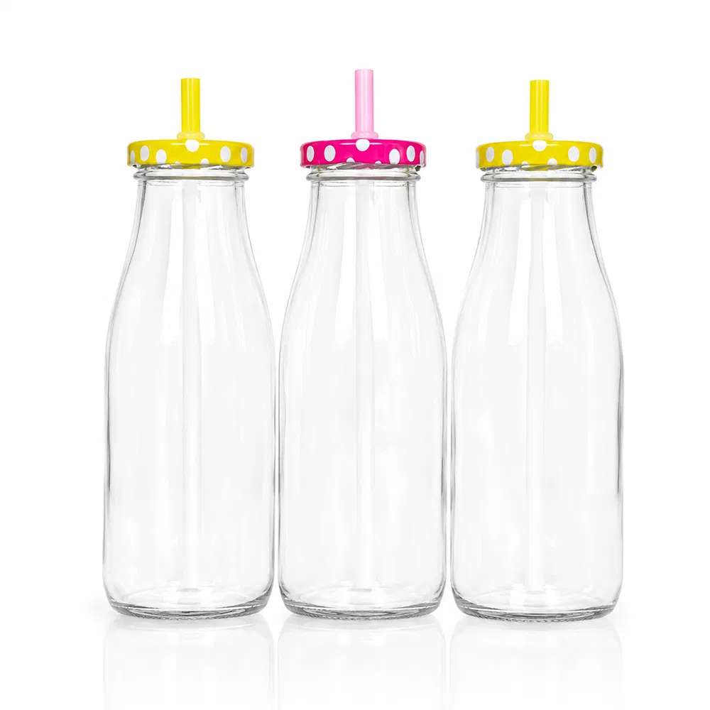 Preço de Fábrica 8oz 250ml Impressão de Logo Quadrado Garrafa de Vidro Vazia para Iogurte Geléia Leite para Suco