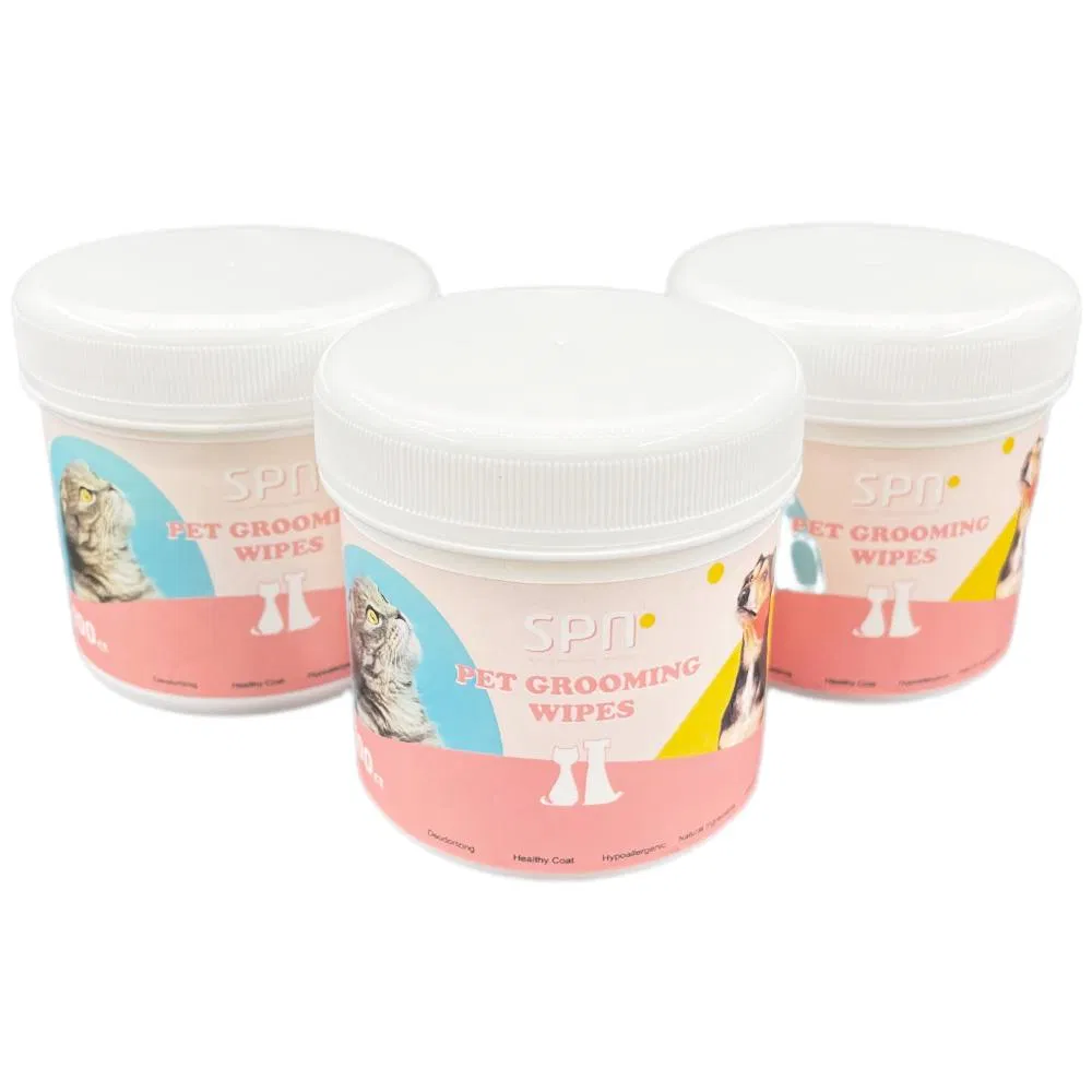 Toalhetes de Limpeza para Animais de Estimação, Desodorizantes e Hipoalergênicos, Toalhetes de Banho à Base de Plantas para Limpeza do Rosto, Patas e Corpo