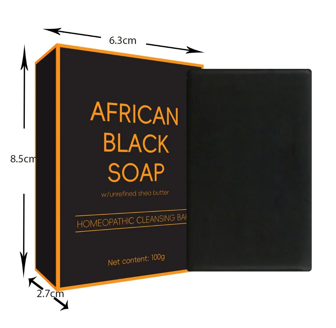 Sabonete Negro Africano Orgânico Clareador Manteiga de Cacau Vitamina E Sabonete Negro Africano Óleo de Abacate e Argan Sabonete Negro Natural de Caracol e Carvão Ativado de Bambu