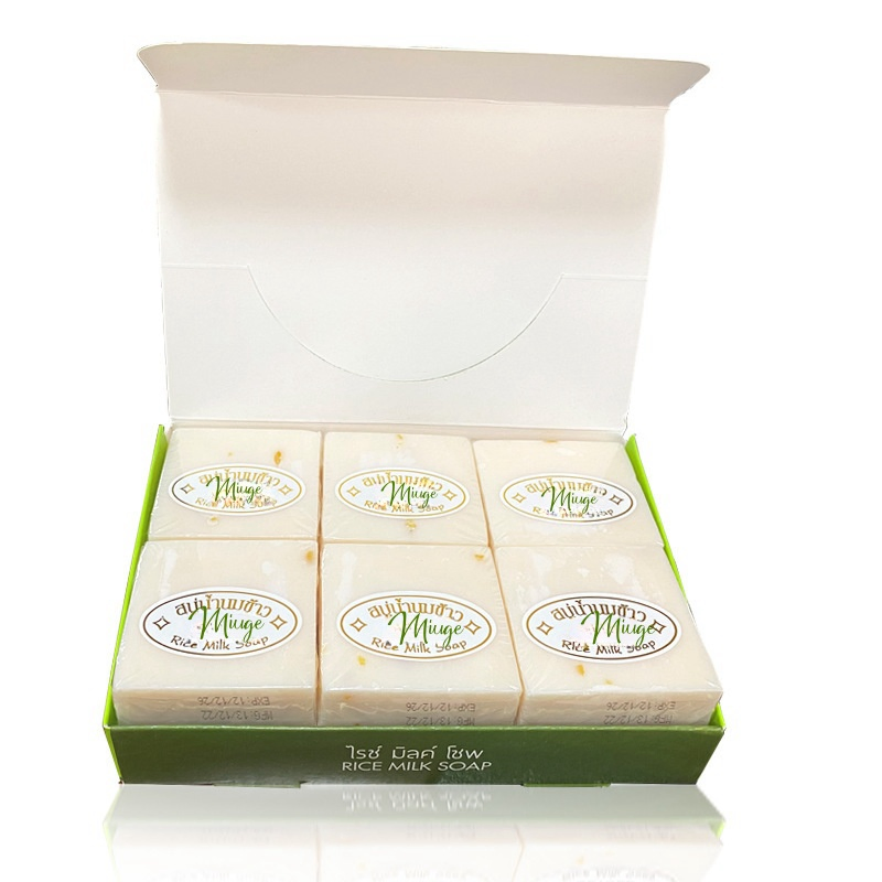 Miuge Rice Milk SOAP Bar original feito à mão Gluta colágeno para Rosto e corpo