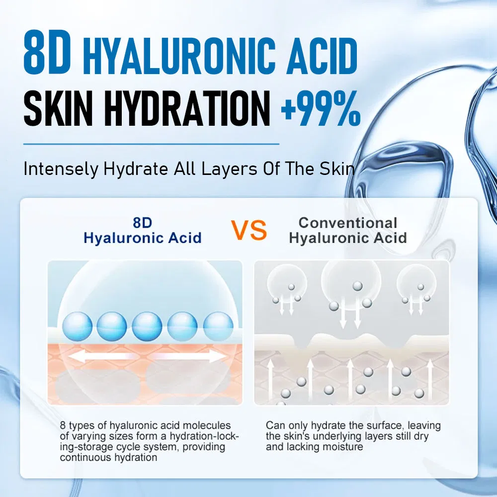 8d Leite de Limpeza com Ácido Hialurônico Limpeza Profunda Lavagem Facial Diária