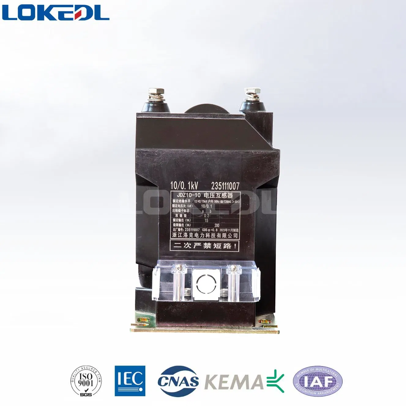 PT Ratio 11000/110V, 50va, Potential Transformer (PT) /Voltage Transformer (VT) Accuracy Class 0.5, 10kv Indoor Voltage Measuring Instrument Jdz10-10