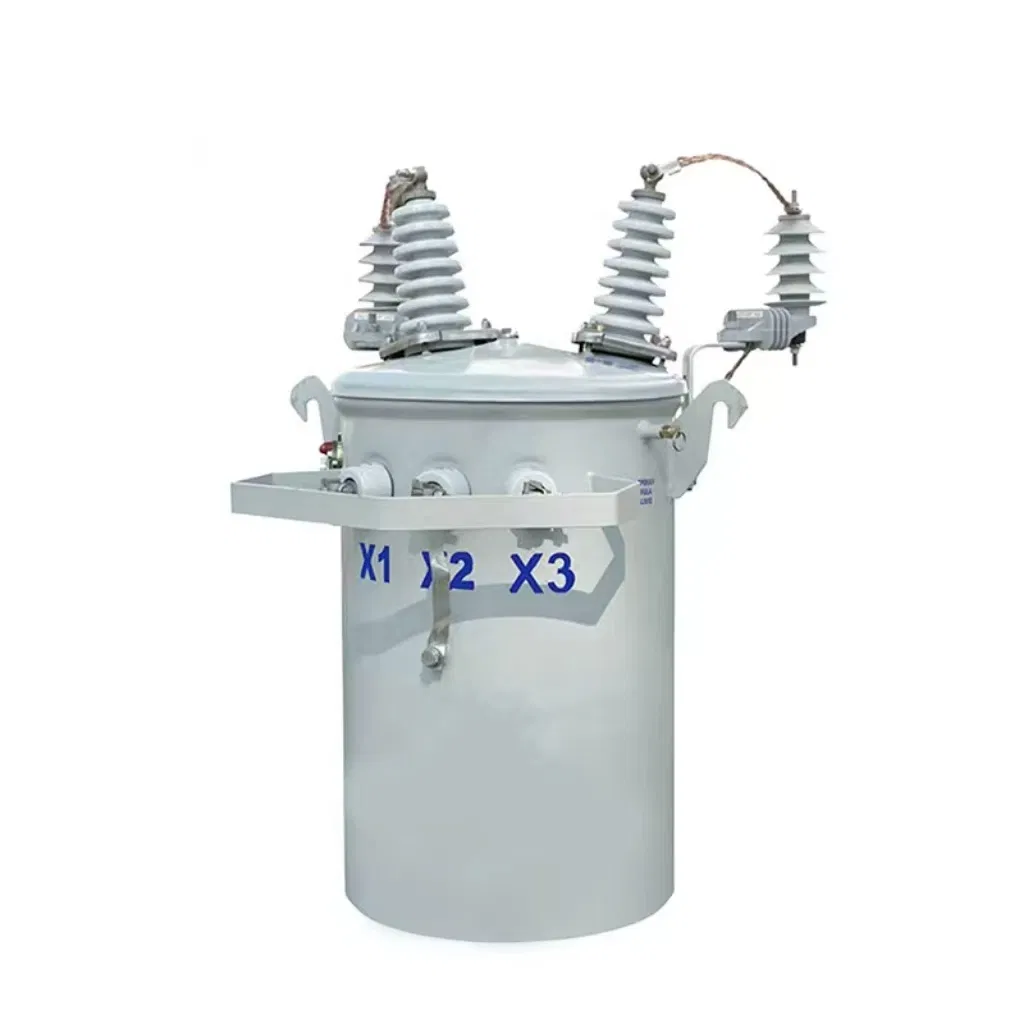 Yuanchen IEC60076 Best Price Good Quality 10kVA-250kVA 13.2kv/7.62kv Pole Mounted Single Phase Cylindrical Oil Transformer with Copper Winding