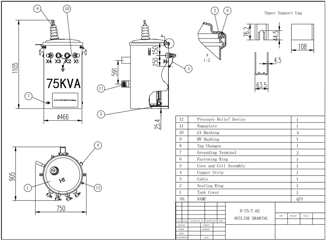 Single-Phase Transformer Details