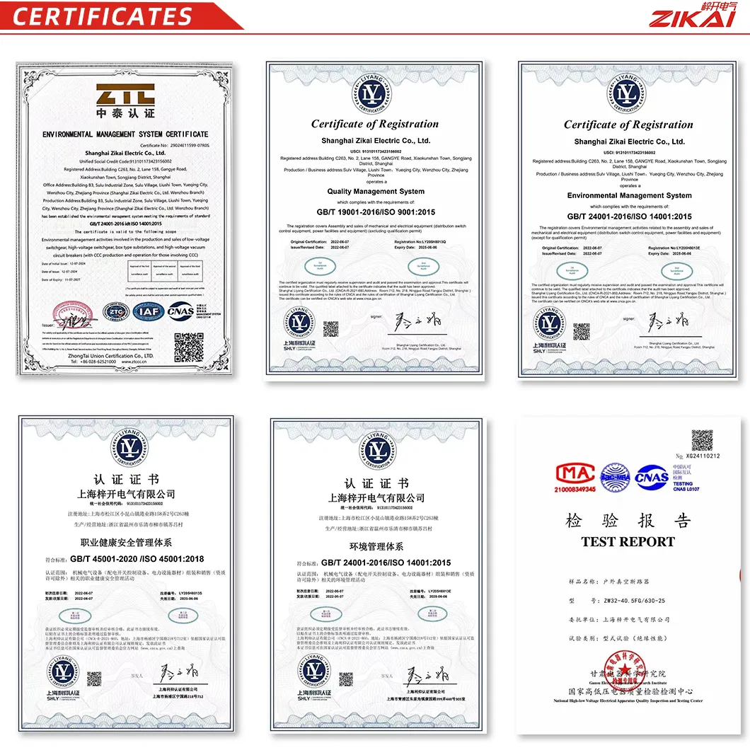 Certificates