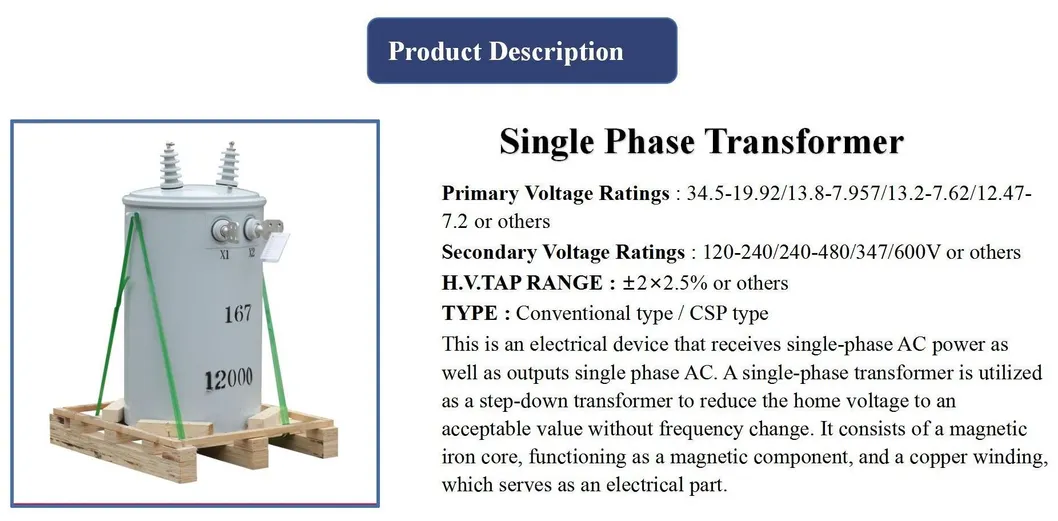 Single-Phase Oil-Immersed Power Transformer