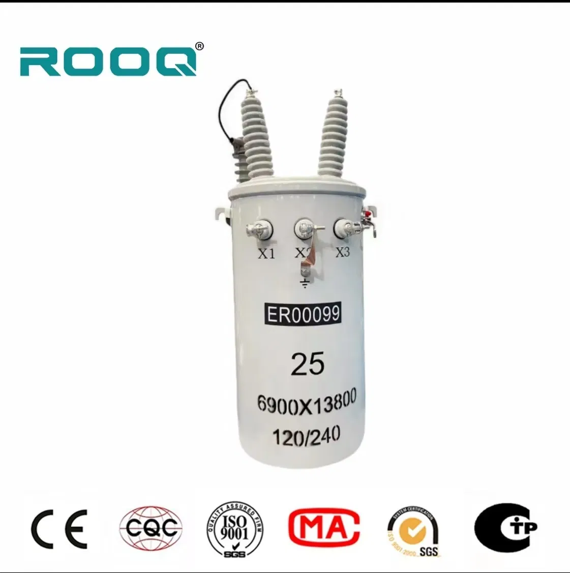 Electric Pole-Mounted Step-Down Transformers Handle 10kv or 11kv Inputs, Delivering Single-Phase Power Between 15kVA and 333kVA for Distribution Networks