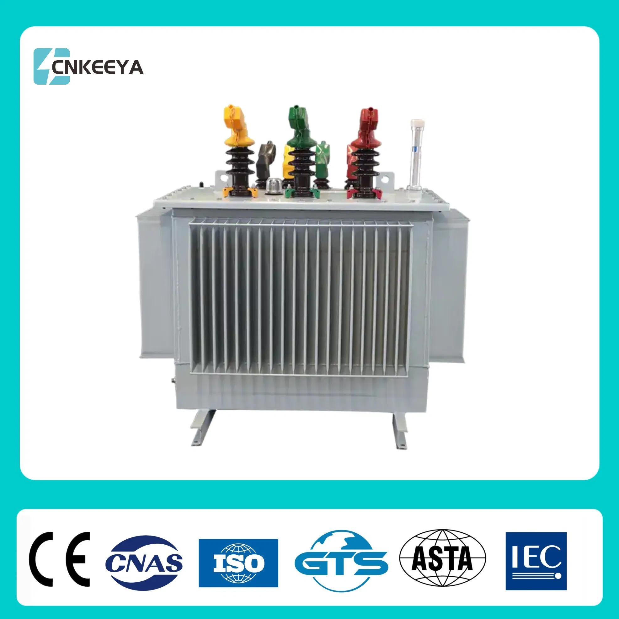 Cnkeeya S13 S11 Dry Type Sealed Three Phase Oil Immersed Transformer Distribution Low Loss Power Isolation 10kv 110kVA AC Outdoor Pole-Mounted Transformer