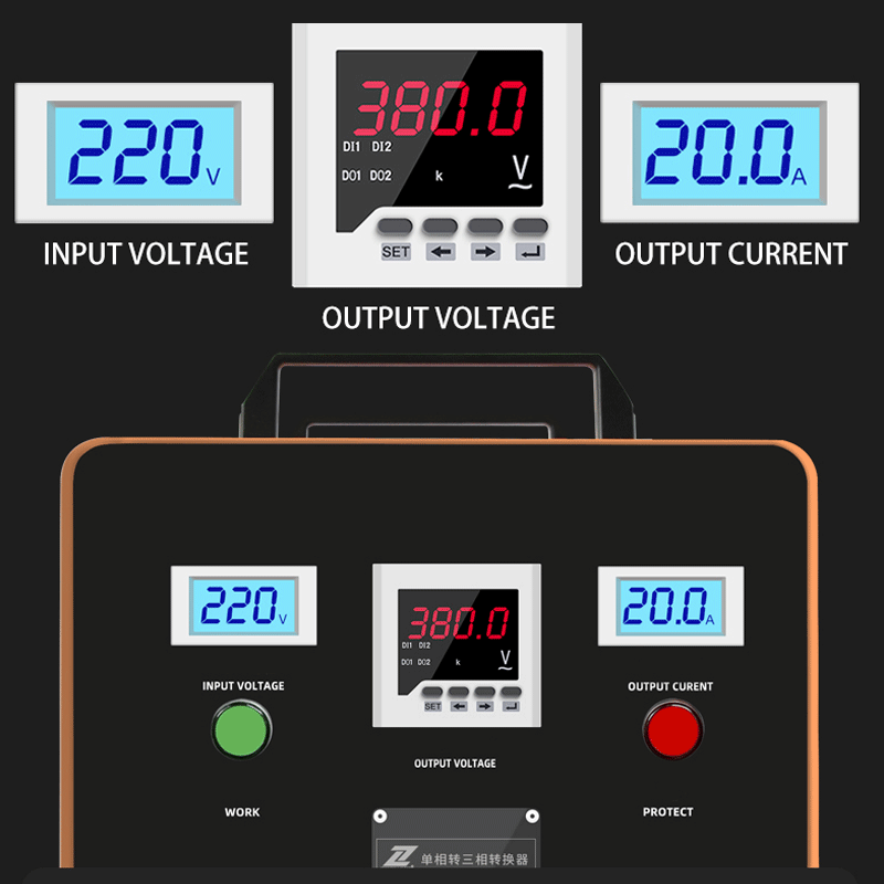 Single Phase to Three Phase Dry Type Transformer Input 220V Output 380V