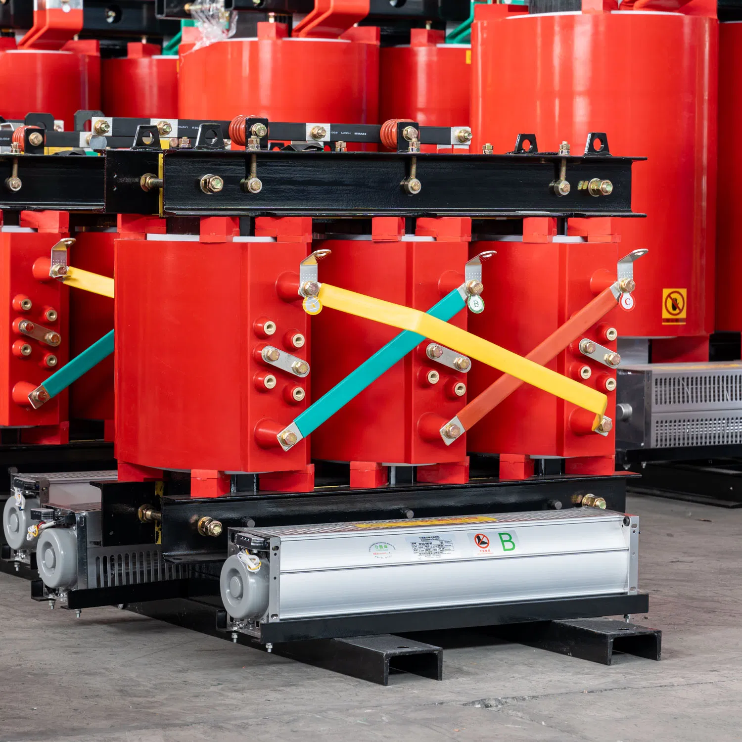 6.3kv 10kv 33kv to 0.4kv 50/100/200/400/630/800/1000/1250kVA Cast Resin Three Phase Electric Dry Type Step Down Distribution Transformer