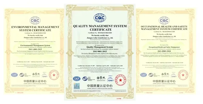 Certifications