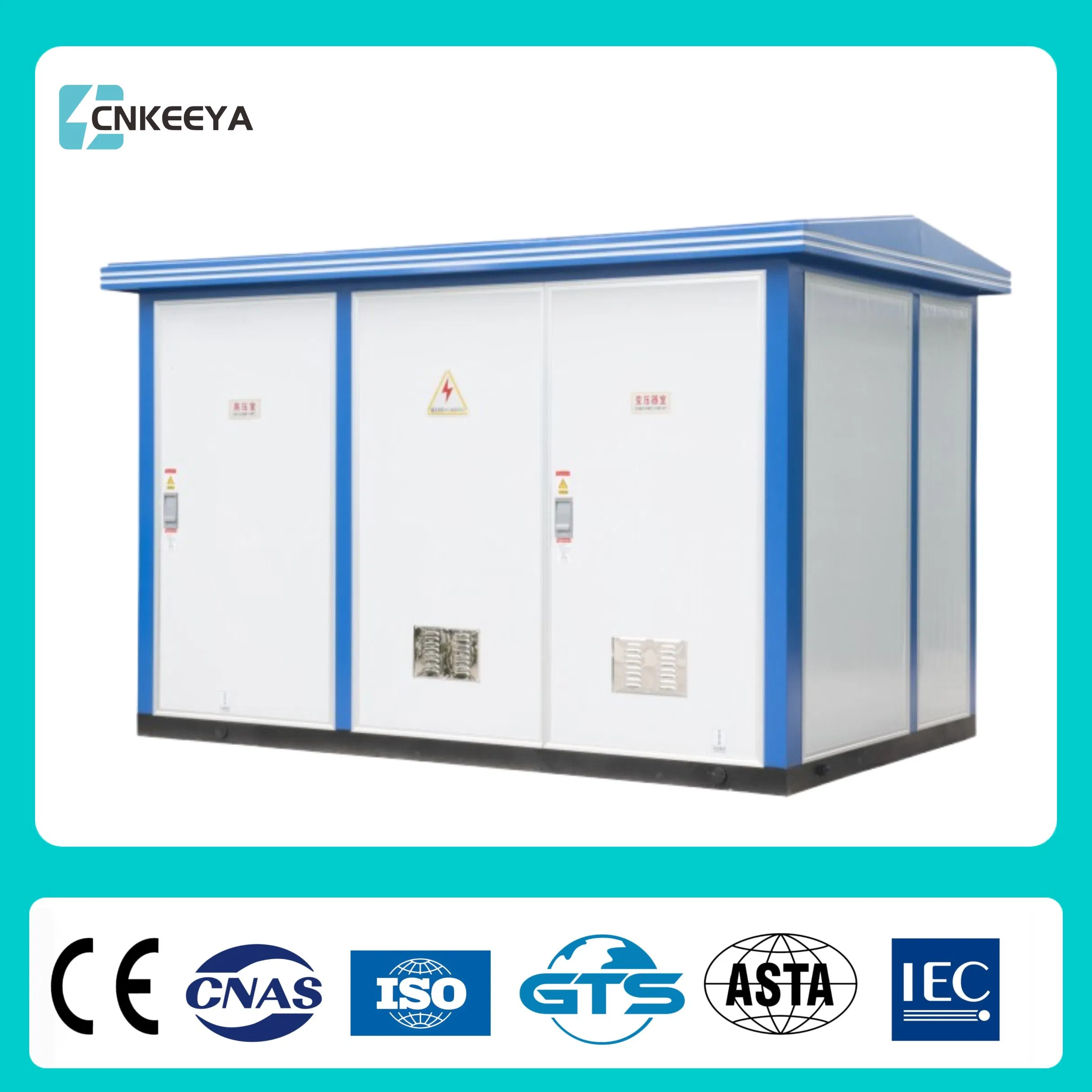 Cnkeeya 33kv 11kv 800kVA/ 630kVA Compact Prefabricated Electrical Substation with Oil/Dry Pad-Mounted Transformer