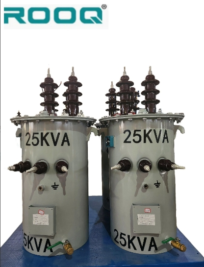 Electric Pole-Mounted Step-Down Transformers Handle 10kv or 11kv Inputs, Delivering Single-Phase Power Between 15kVA and 333kVA for Distribution Networks