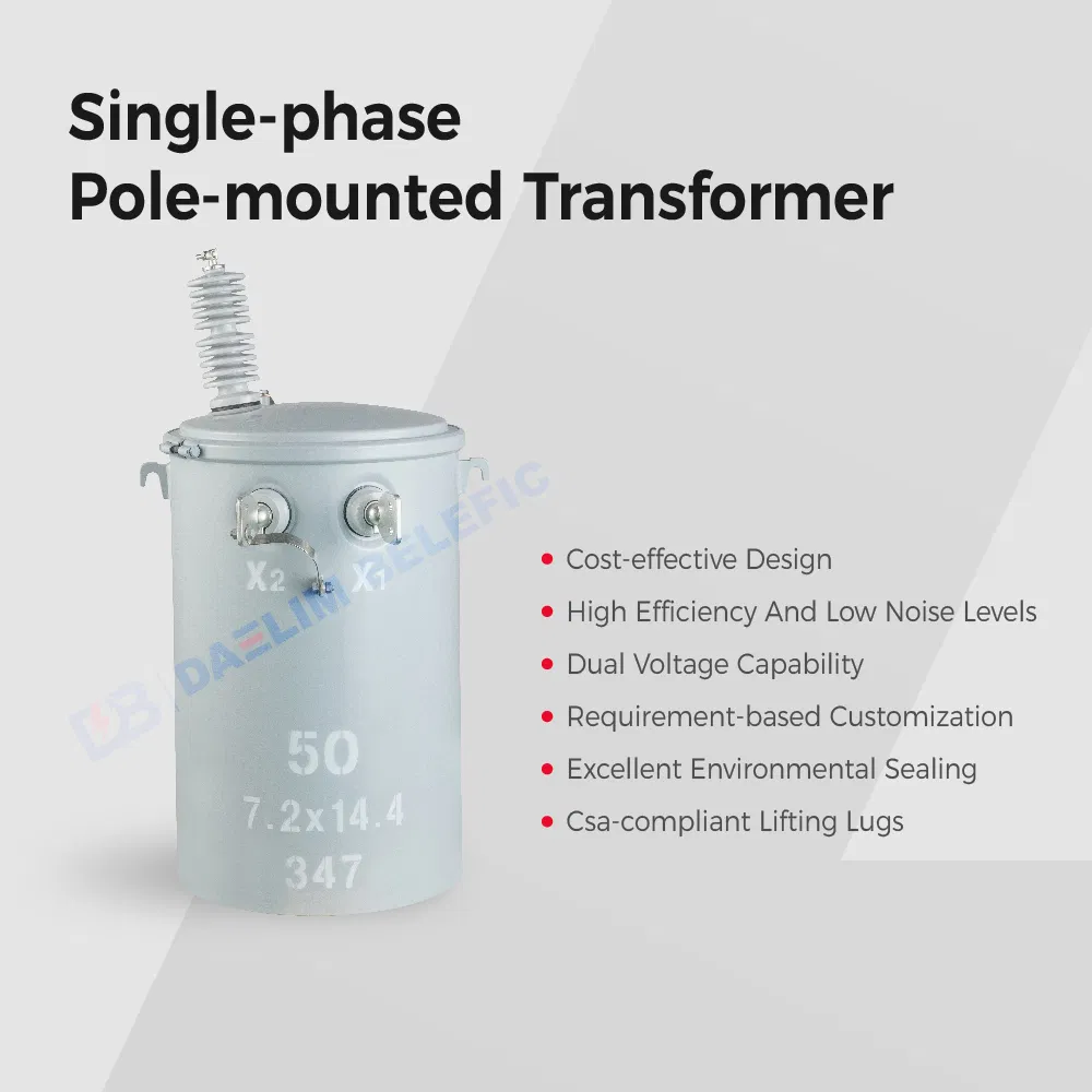 500kVA 333kVA 300kVA 250kVA 200kVA 167kVA 100kVA 75kVA 50kVA 37.5kVA 25kVA 15kVA 10kVA Single Phase Pole Mounted Overhead Transformers