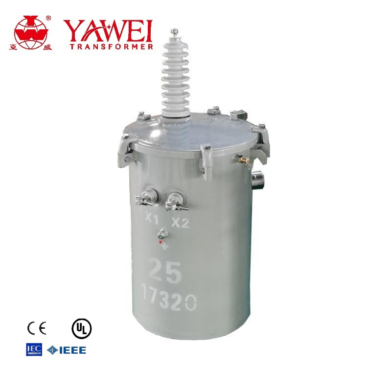 Yawei Customized ANSI 75kVA-50kVA Overhead Pole Mounted Transformer 12470/21600d -240/480y
