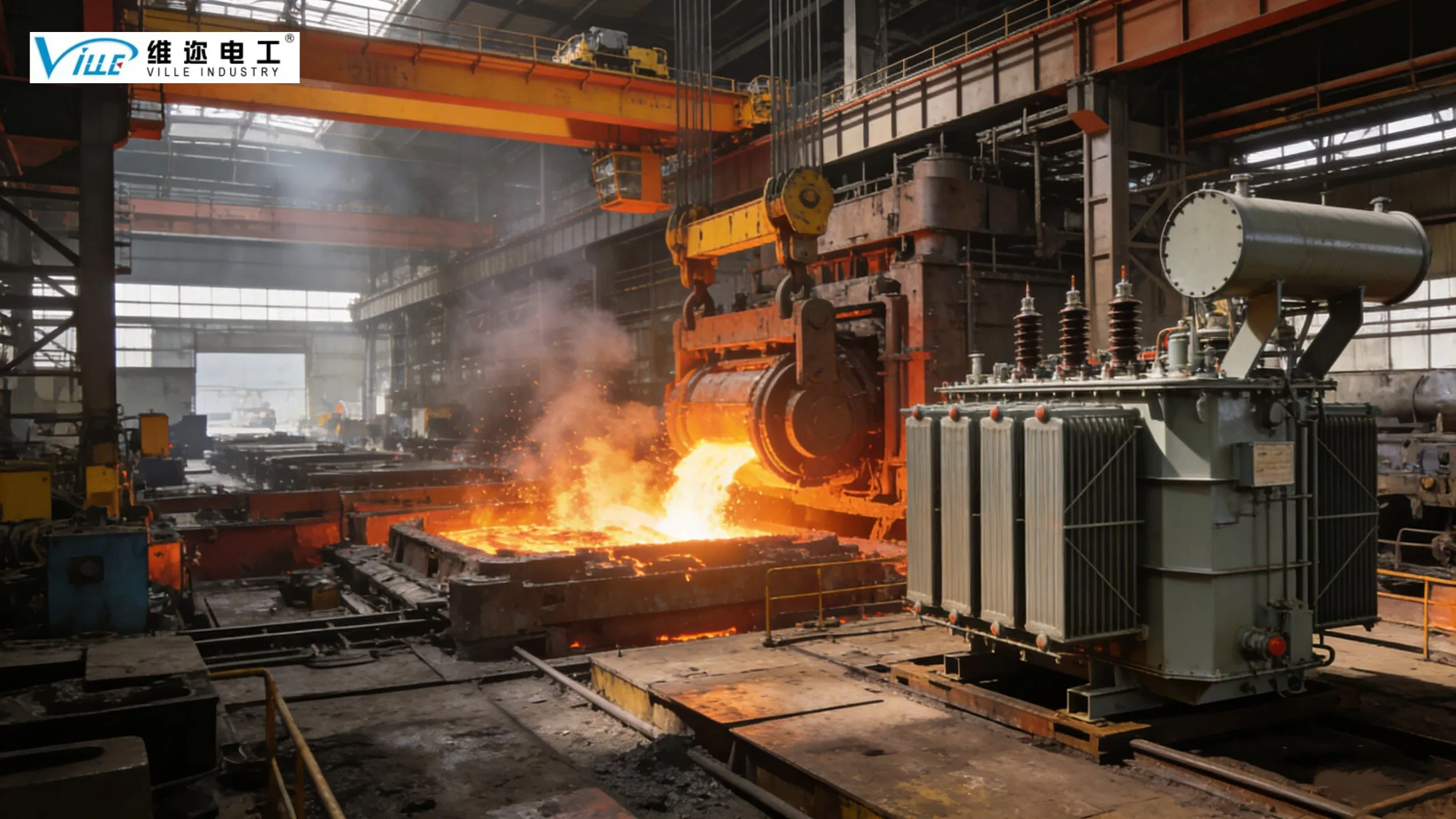 6.3mva 10kv Arc Furnace Transformer for Melting Scrap Metal Electric Arc Furnace Transformers for Steel Making Furnace and Rectifier Transformers Ville