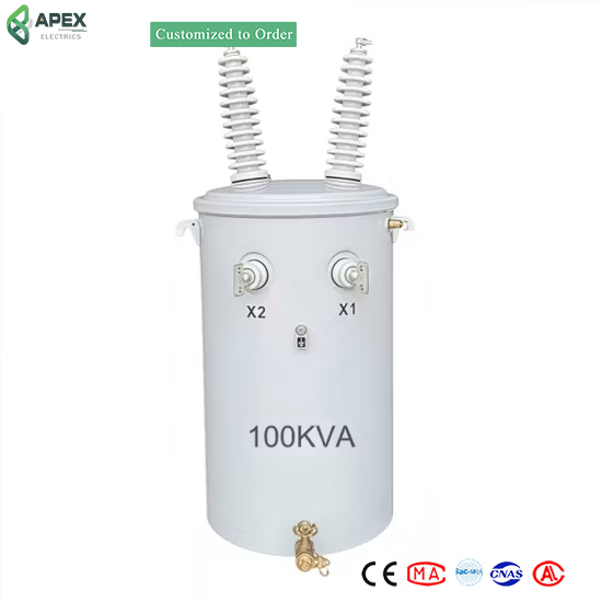 10kv 11kv 12kv 50kVA 100kVA 200kVA Pole Mounted Transformer Best Price