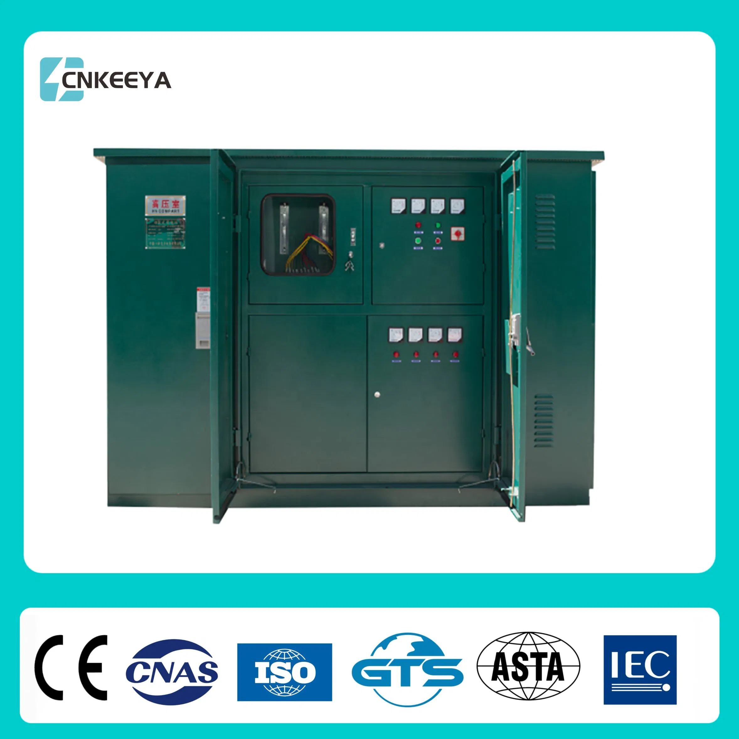 Cnkeeya 33kv 11kv 800kVA/ 630kVA Compact Prefabricated Electrical Substation with Oil/Dry Pad-Mounted Transformer