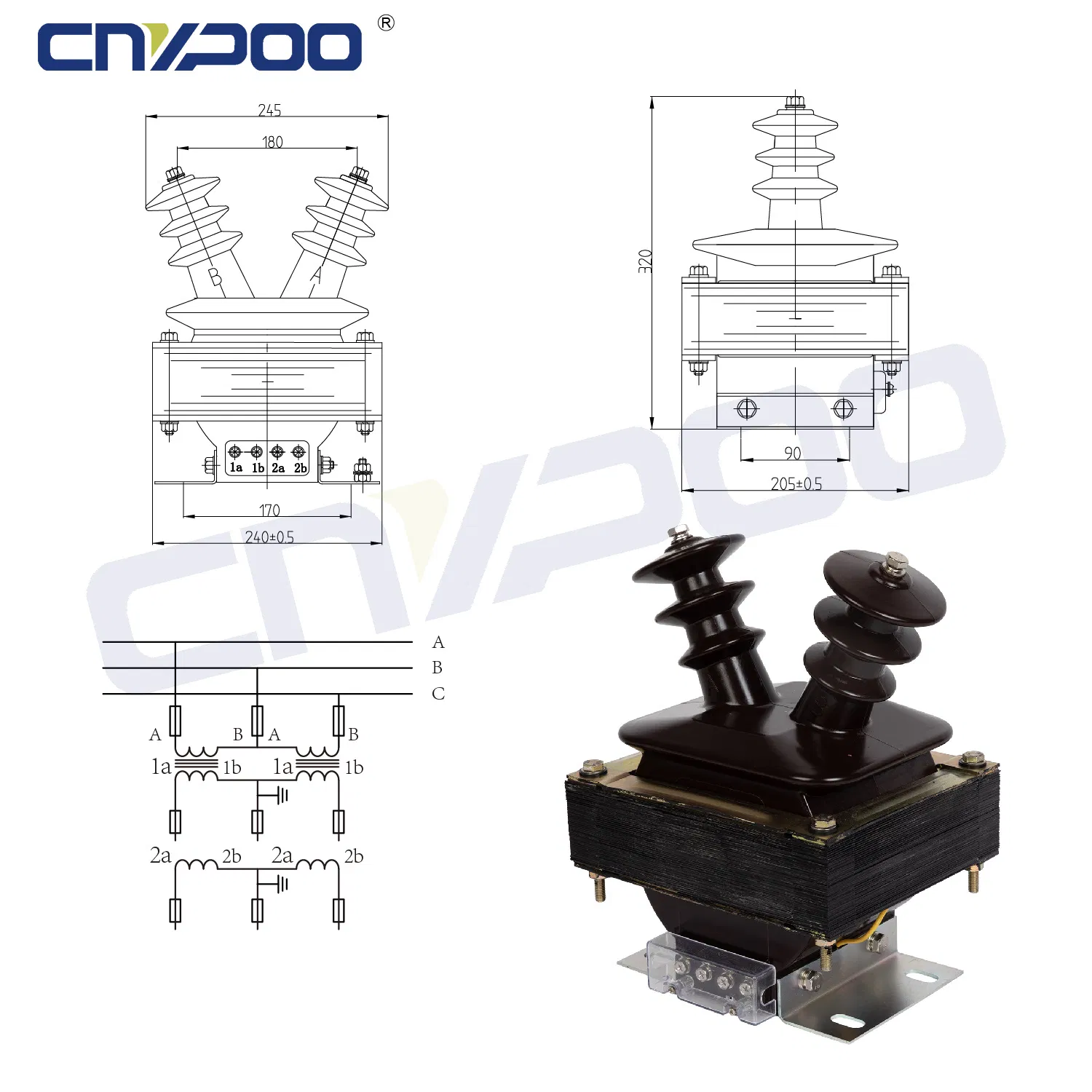Customized Indoor Medium/High Voltage Instrument Transformer Jdz-10 for Accurate Measurements 10/0.1/0.22