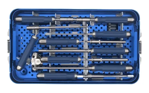 Anterior cervical plate system instruments set