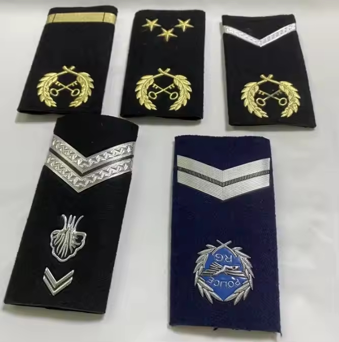 Custom Logo Lapel Pin Epaulet Uniform Shoulder Badge Security Epaulette