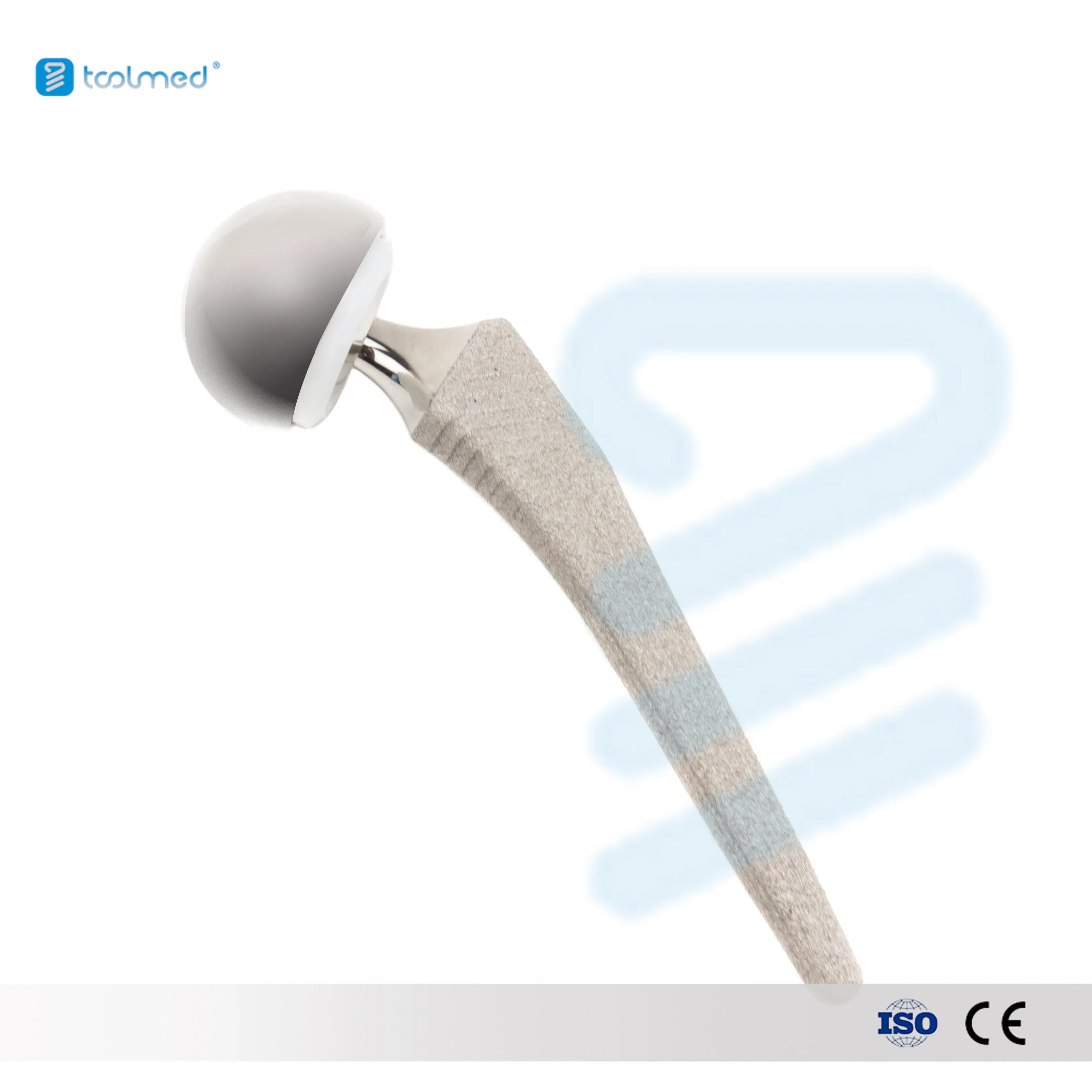 Total Hip Replacement Prosthesis Corail Femoral Stem, Artificial Hip Joint System Titanium Hip Joint Prosthesis Implant