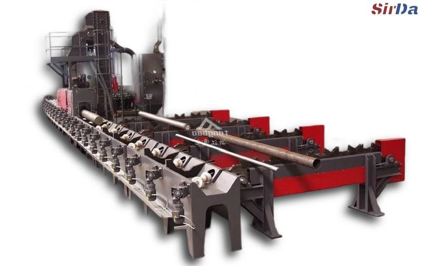 Continuous Feed Blasting System for Steel Plating.