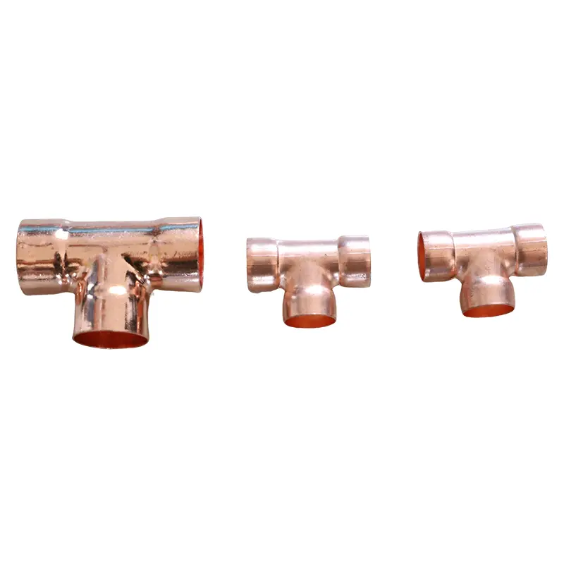 China Air Conditioning Dedicated Copper Equal Tee Copper Pipe Fittings Suppliers, Factory