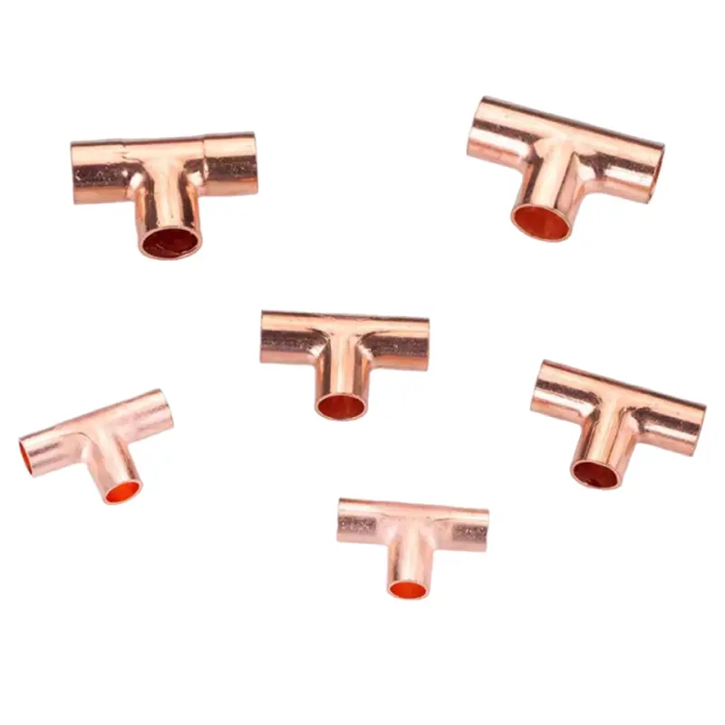 China Air Conditioning Dedicated Copper Equal Tee Copper Pipe Fittings Suppliers, Factory