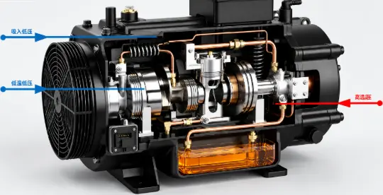 Refrigeration Compressor Internal View
