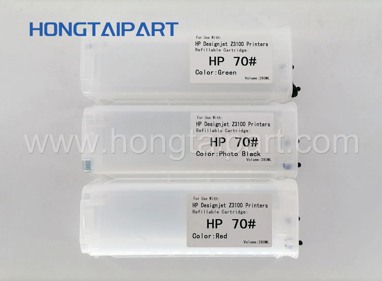12 Packs Empty Refillable Ink Cartridge Kit for HP 70 Designjet Z3100 280ml
