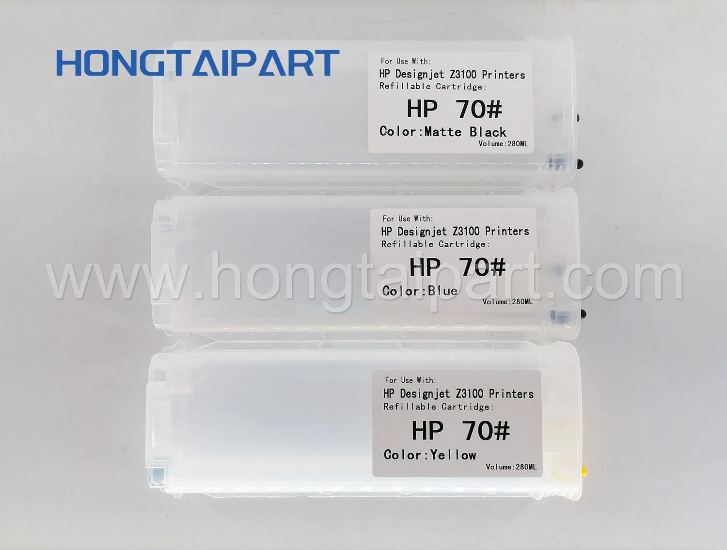 12 Packs Empty Refillable Ink Cartridge Kit for HP 70 Designjet Z3100 280ml