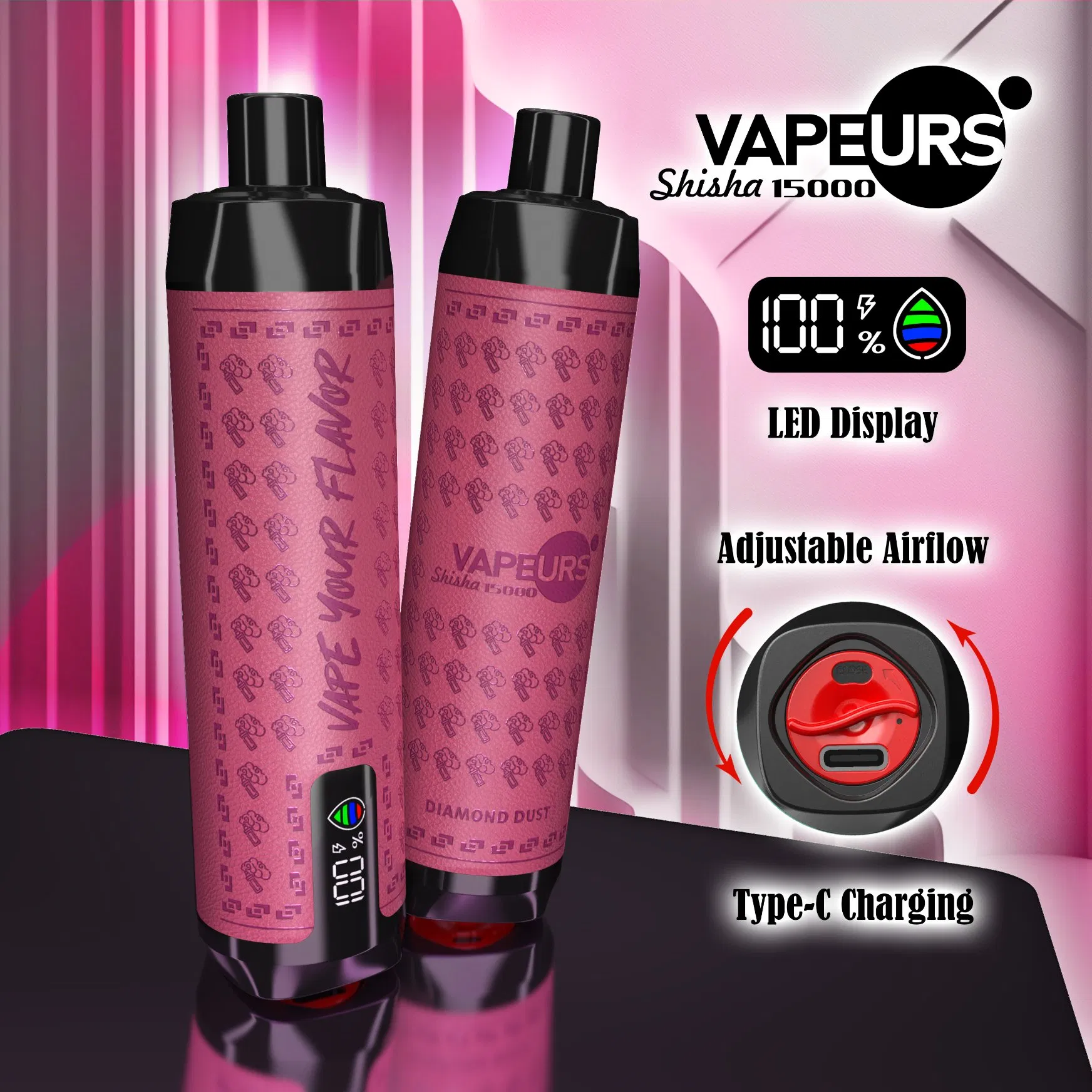 Vapeurs Dtl 15K Puffs Hookah Disposable Vape Next Shisha Vape Euwarehouse Wape Puff Energy Pen E Hookah Charger