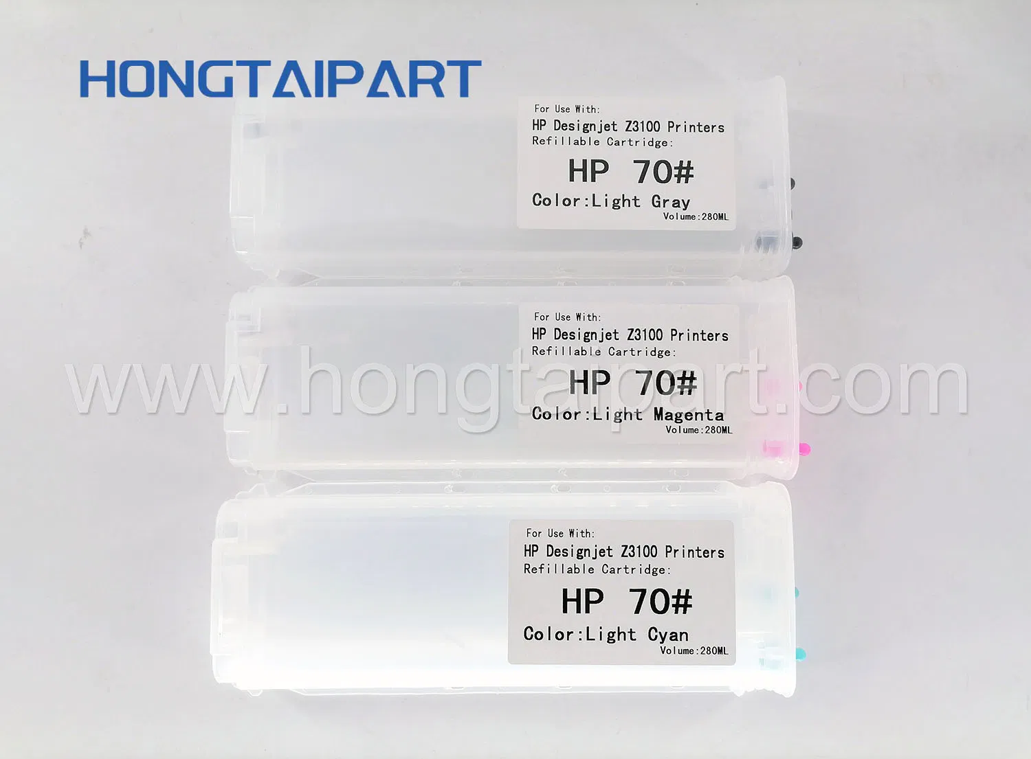 12 Packs Empty Refillable Ink Cartridge Kit for HP 70 Designjet Z3100 280ml